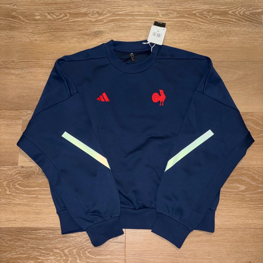 Adidas Women’s France Travel Sweatshirt Blue Size medium New soccer rugby